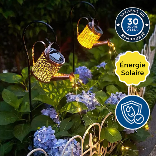 Solar watering can lamp