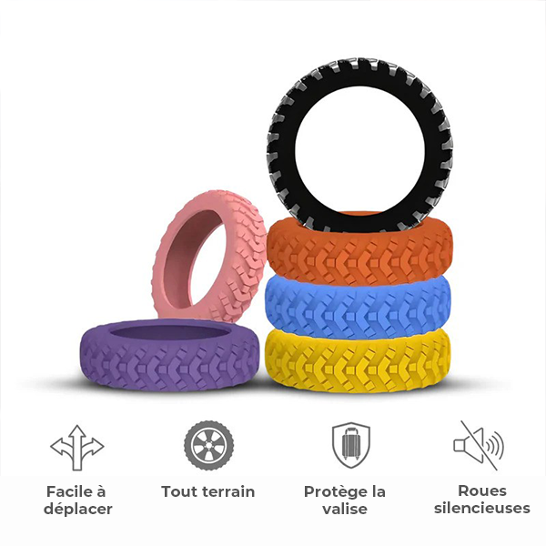 Protectores de ruedas para maletas - Paquete de 8