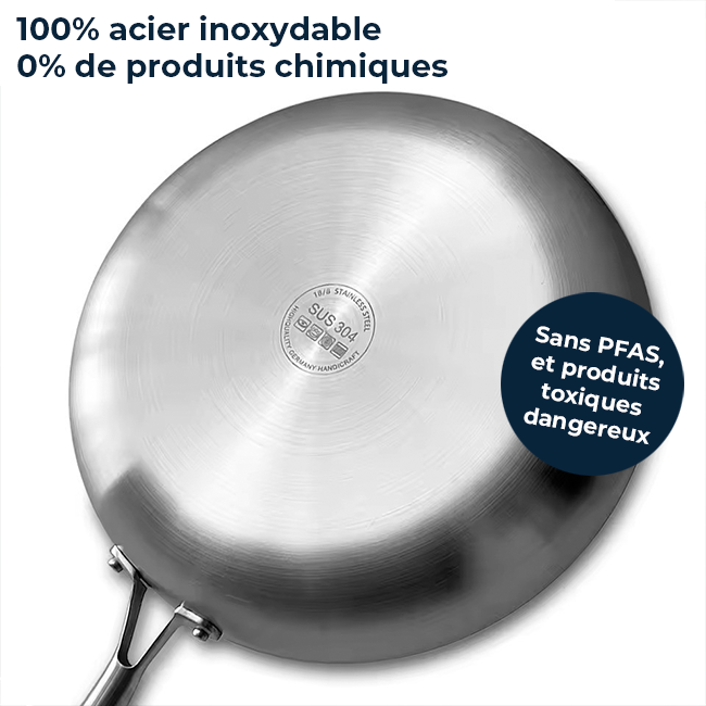 Poêle en acier inoxydable MIRO